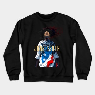 Juneteenth: Liberation and Unity (no fill dark background) Crewneck Sweatshirt